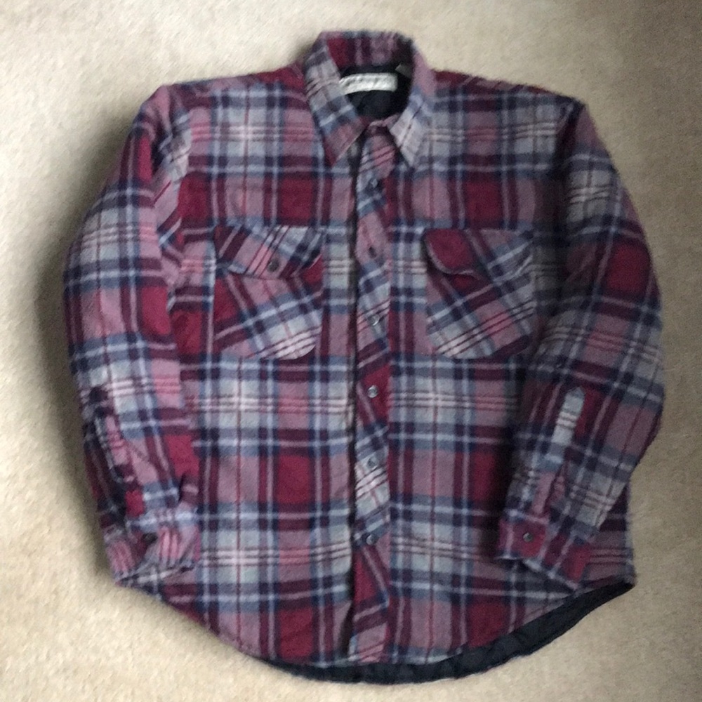 Men's Wilderness Quilt Lined Plaid Flannel Size L